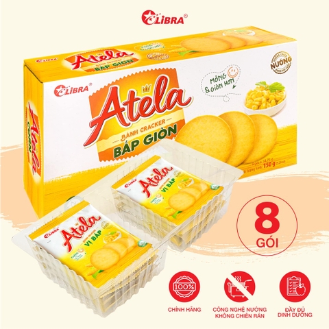 Bánh Libra Atela Cracker Bắp Giòn gói 18.75g