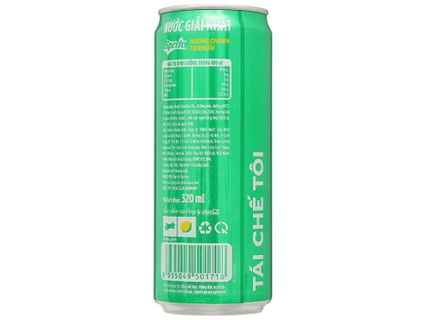 Nước ngọt Sprite hương chanh lon 320ml