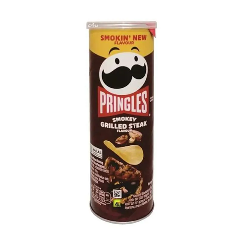 Khoai tây chiên Pringles Smokey Steak lon 102g