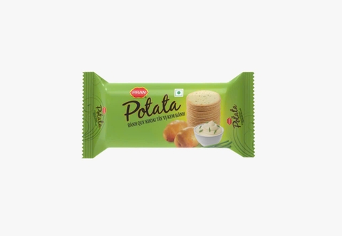 Bánh quy khoai tây vị kem hành Pran Potata gói 70g