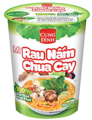 Mì Cung Đình chay rau nấm chua cay ly 69g