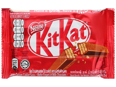 Bánh xốp phủ socola KitKat gói 35g