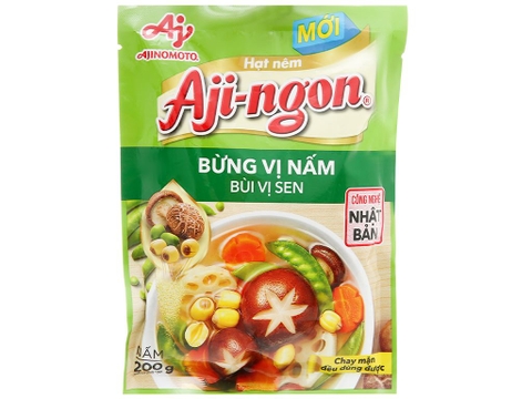 Hạt nêm Aji-ngon nấm hương, hạt sen gói 200g