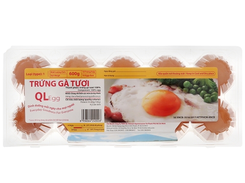 Trứng gà QL Egg hộp 10 quả