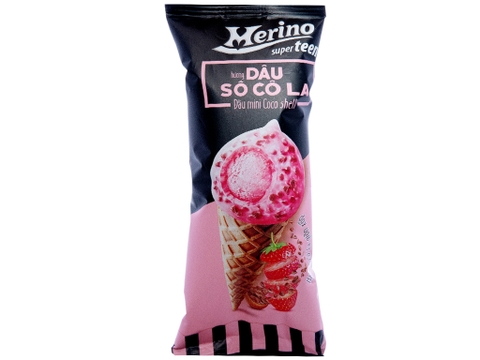 Kem ốc quế dâu socola Merino cây 60g