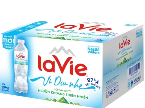 Nước suối LaVie Vị Dịu Nhẹ chai 500ml