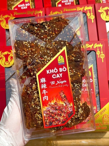 Khô bò cay tứ xuyên (14X25g) 350g