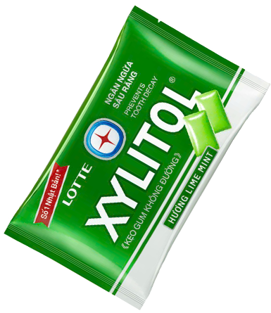 Kẹo Gum Lotte Xylitol Lime Mint gói 11.6g