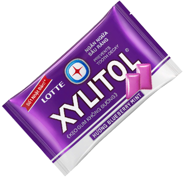 Kẹo Gum Lotte Xylitol Blueberry Mint gói  11,6g