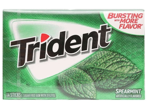 Kẹo gum không đường Trident hương bạc hà hộp 26.6g