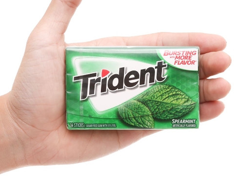 Kẹo gum không đường Trident hương bạc hà hộp 26.6g