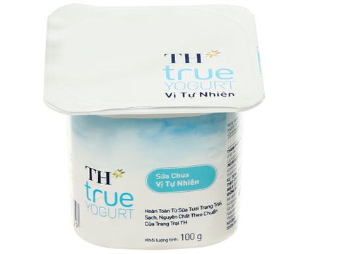 Sữa chua vị tự nhiên TH True Yogurt hũ 100g