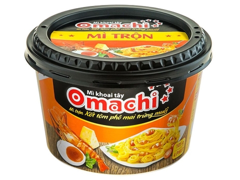 Mì trộn Omachi xốt tôm phô mai trứng muối hộp 105g