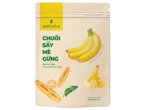 Chuối sấy mè gừng Đỉnh Nam Wenatur gói 100g