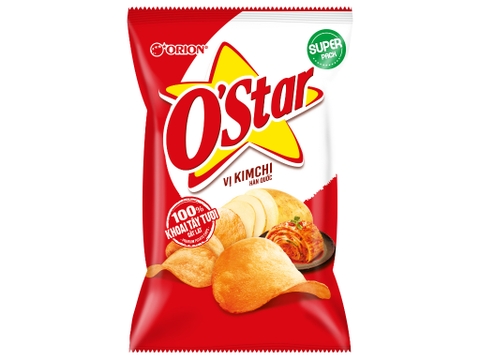 Snack khoai tây vị kim chi Hàn Quốc O'Star gói 55g