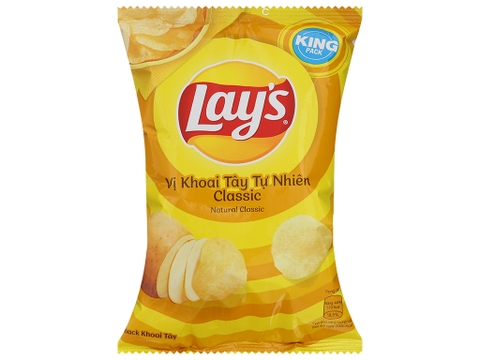 Snack khoai tây vị tự nhiên Lay's Classic gói 54g
