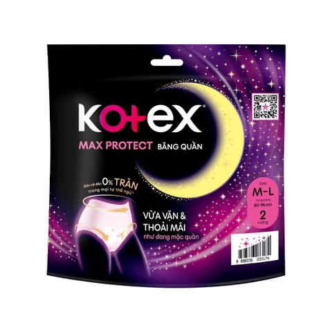 Băng Vệ Sinh Kotex Dạng Quần Size L/XL gói 2 Miếng
