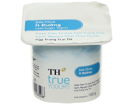 Sữa chua ít đường TH True Yogurt hũ 100g