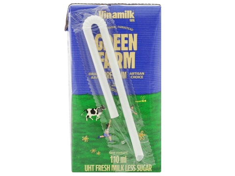 Sữa Tươi Tiệt Trùng Vinamilk Green Farm Rất ít đường hộp 110ml