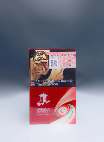 Thuốc lá Saigon vị đào hộp 20 điếu
