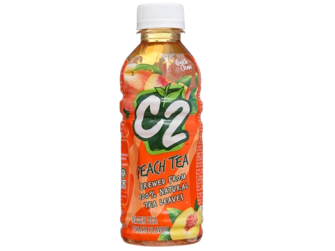 Trà đen C2 hương đào chai 225ml