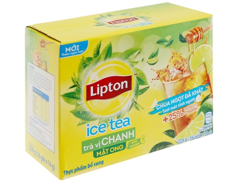 Trà Lipton Ice Tea chanh hộp 192g (16 gói x 12g)