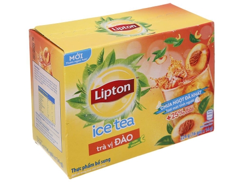 Trà Lipton Ice Tea vị đào hộp 192g (16 gói x 12g)