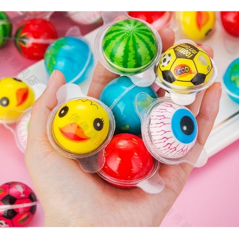Kẹo dẻo Gummy hình mắt vị dưa hấu, dâu tây và các vị khác gói 10g