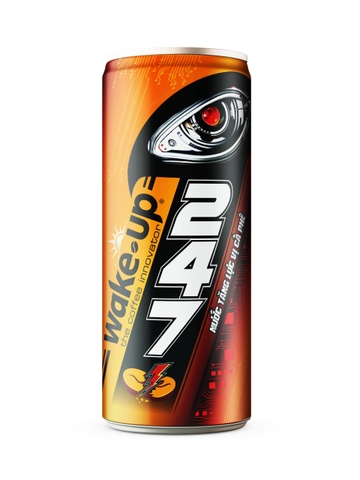 Nước tăng lực vị cà phê Wakeup 247 Lon 320ml