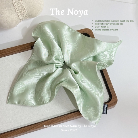 [Có SIZE LỚN] Cột tóc Gấm Lụa Thuỷ Trúc siêu mềm mướt óng ánh may thủ công The Noya G12, G13, G14