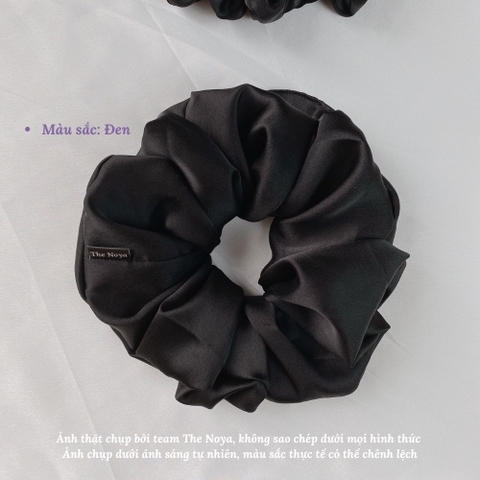 Dây buộc tóc lụa satin mềm mại phồng to phong cách tiểu thư sang chảnh The Noya ST08