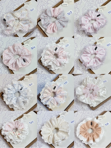 [Mã B] Dây buộc tóc phối ren thủ công The Noya