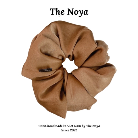 Dây cột tóc Scrunchies lụa mềm cỡ lớn màu pastel sản xuất tại Việt Nam The Noya NT03
