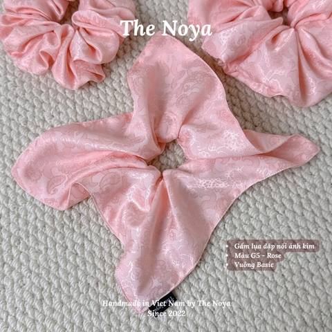 [Gấm Lụa - ROSY] Cột tóc Lụa Gấm Jacquardmay thủ công The Noya G5