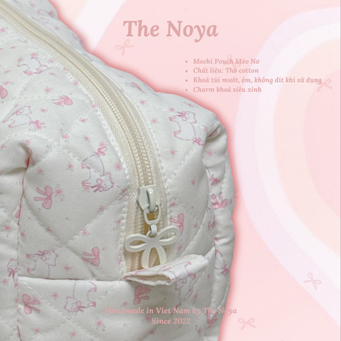 Túi vải đựng mỹ phẩm đồ cá nhân chần bông Mochi Pouch Handmade The Noya