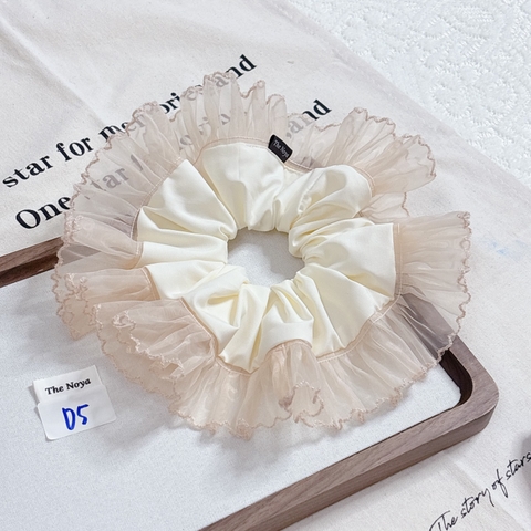 [Mã D1-D9] Dây buộc tóc scrunchies siêu phồng hoạ tiết dễ thương by The Noya