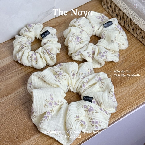 X12 - Dây buộc tóc scrunchies Xô Muslin 2 lớp handmade by The Noya