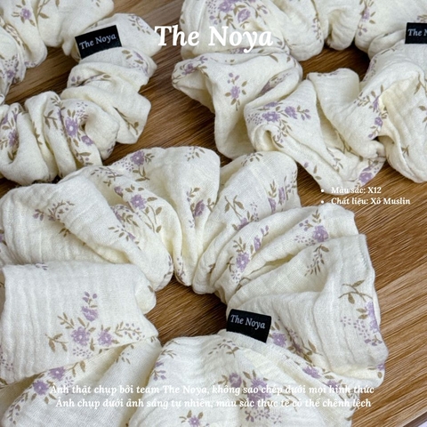 X12 - Dây buộc tóc scrunchies Xô Muslin 2 lớp handmade by The Noya