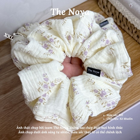 X12 - Dây buộc tóc scrunchies Xô Muslin 2 lớp handmade by The Noya