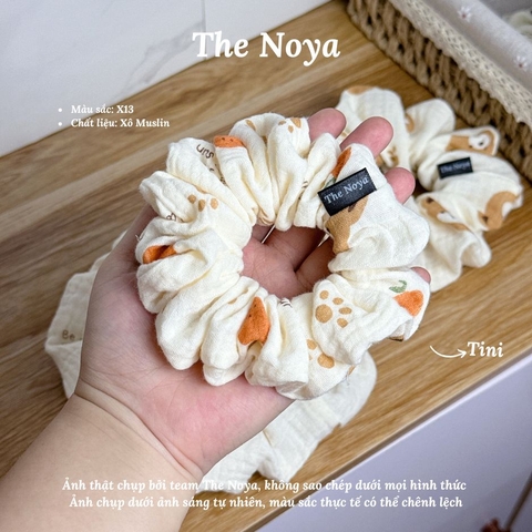 X13 - Dây buộc tóc scrunchies Xô Muslin 2 lớp handmade by The Noya