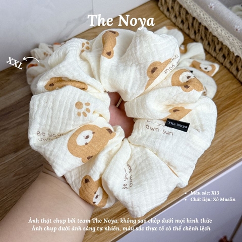 X13 - Dây buộc tóc scrunchies Xô Muslin 2 lớp handmade by The Noya