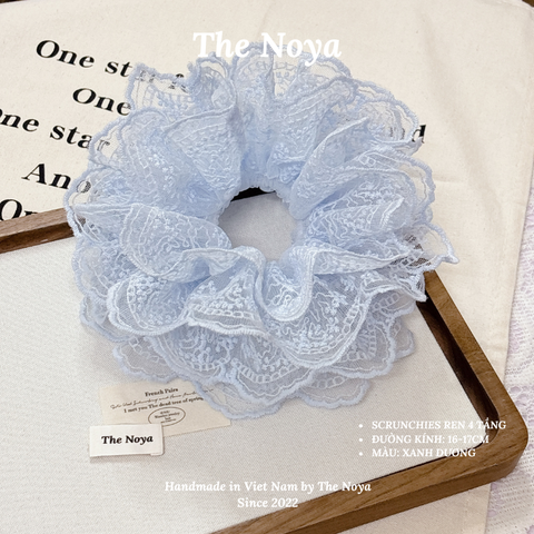 [Deal Mở Bán] Scrunchies Ren 4 Tầng Siêu Phồng Form To Màu Pastel Handmade The Noya