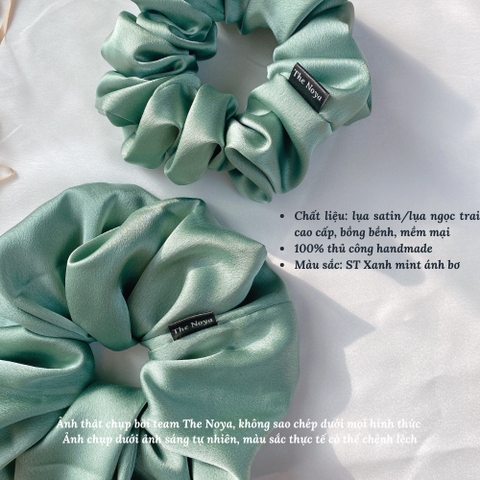 Dây buộc tóc Scrunchies lụa cao cấp sản xuất tại Việt Nam cỡ lớn The Noya ST06