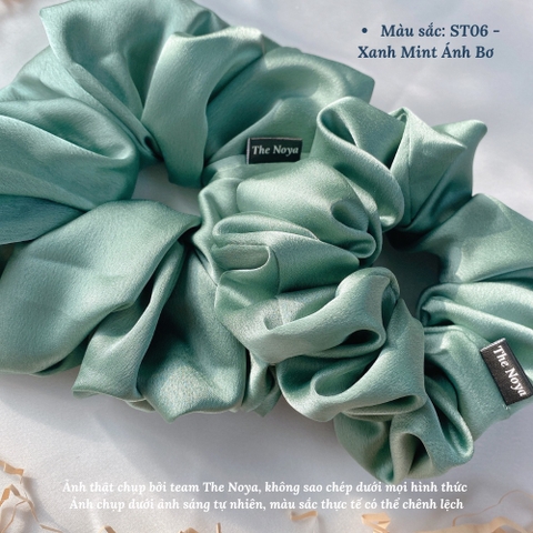 Dây buộc tóc Scrunchies lụa cao cấp sản xuất tại Việt Nam cỡ lớn The Noya ST06