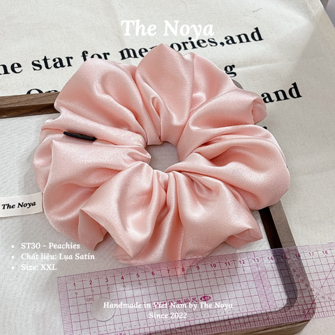 Dây buộc tóc scunchies lụa satin mềm mại dễ thương by The Noya ST30