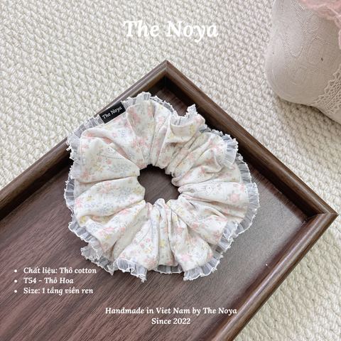 Scrunchies handmade nhiều kiểu hoạ tiết Thỏ Hoa mềm mại by The Noya T54