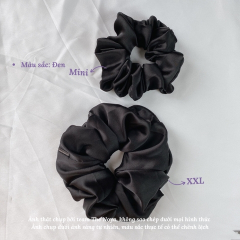 Dây buộc tóc lụa satin mềm mại phồng to phong cách tiểu thư sang chảnh The Noya ST08