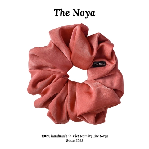 Dây buộc tóc vải lụa co giãn màu trơn phong cách Hàn Quốc xinh xắn cho nữ The Noya NT11