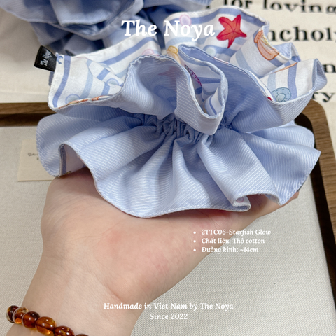 Starfish Glow scrunchies - Dây buộc tóc 2 tầng handmade thủ công vintage The Noya