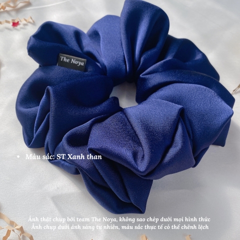 Dây buộc tóc scrunchies lụa satin bigsize handmade 100% The Noya ST04
